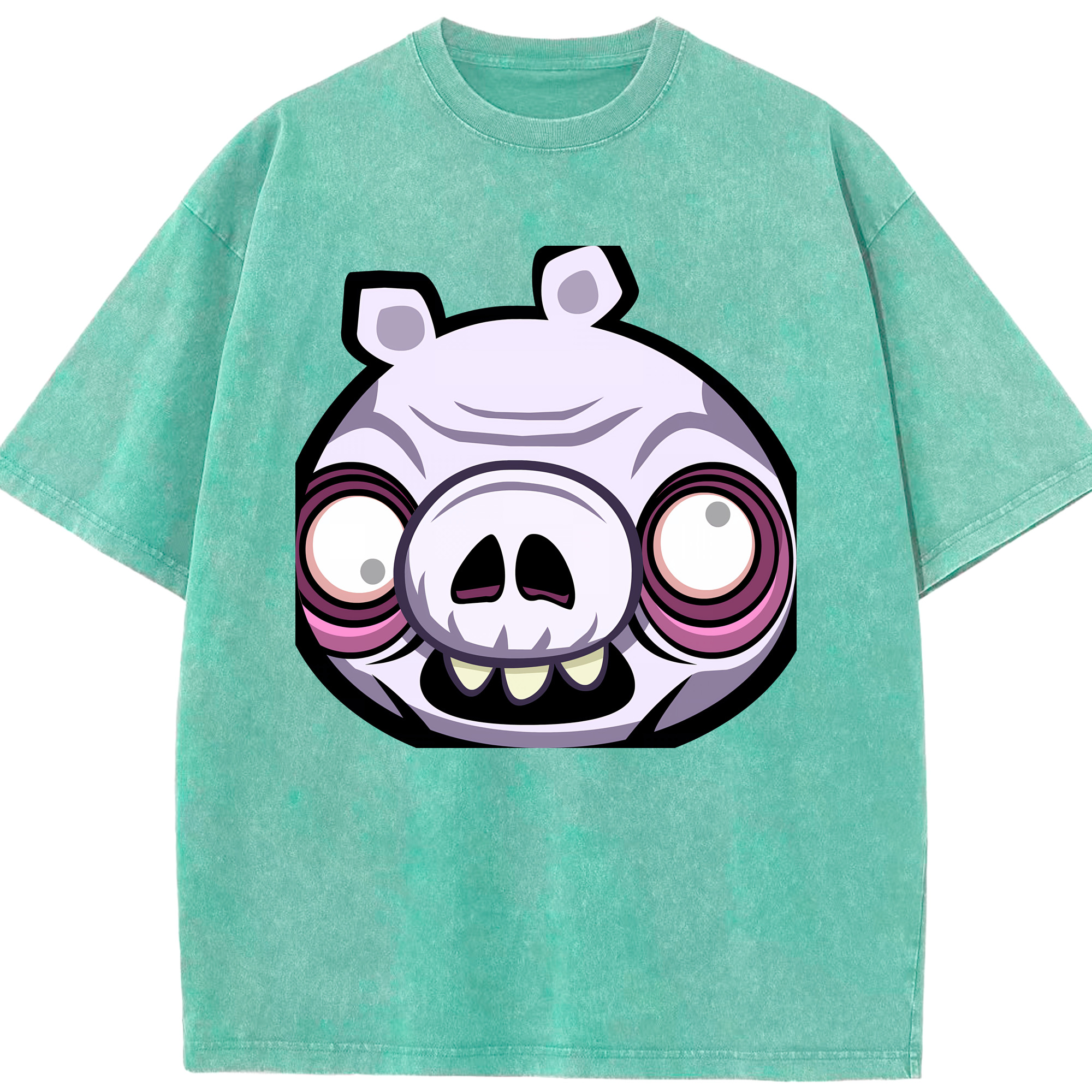 （画像用） Angry Birds アングリーバード 綿100% ヴィンテージ風 半袖Tシャツ（フロントプリント）